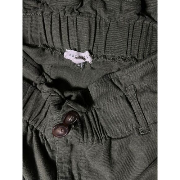 Copper Key Green Cropped Linen Paper-bag Wide Leg Pants Size 5 - Picture 4 of 4